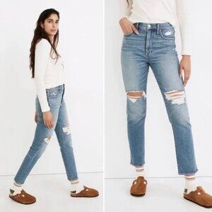 Madewell‎ The Perfect Vintage Jean in Denman Wash High Rise Straight Leg Size 23